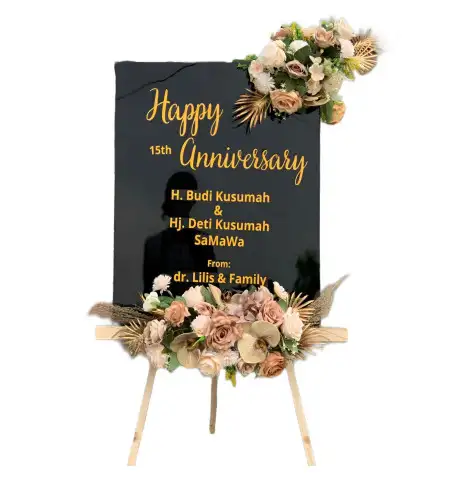 Papan Bunga Akrilik Wedding Venue Rancamaya